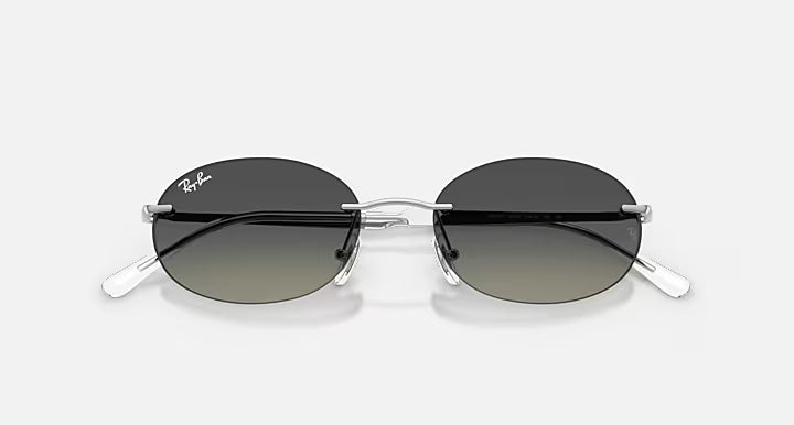 RAY-BAN RB3767 Silver & Grey Gradient Oval Sunglasses For Unisex S
