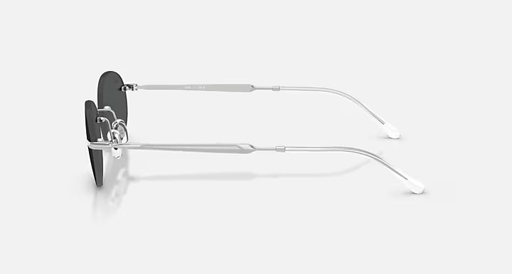 RAY-BAN RB3767 Silver & Dark Grey Oval Sunglasses For Unisex S