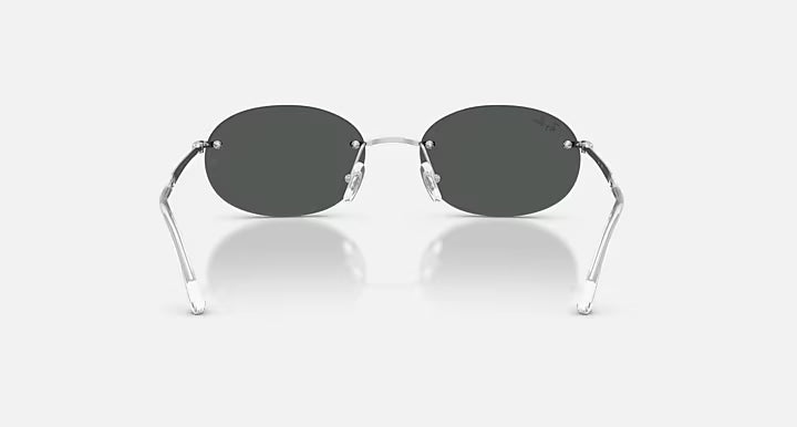 RAY-BAN RB3767 Silver & Dark Grey Oval Sunglasses For Unisex S