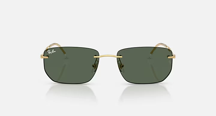 RAY-BAN RB3768 Arista Gold & Dark Green Irregular Sunglasses For Unisex M