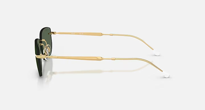 RAY-BAN RB3768 Arista Gold & Dark Green Irregular Sunglasses For Unisex M