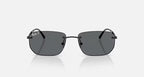 RAY-BAN RB3768 Black & Dark Grey Polarized Irregular Sunglasses For Unisex M
