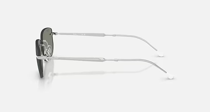 RAY-BAN RB3768 Silver & Green Mirror Green Irregular Sunglasses For Unisex M