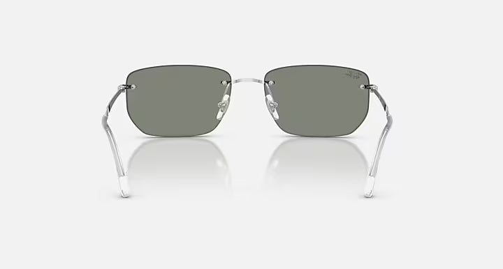 RAY-BAN RB3768 Silver & Green Mirror Green Irregular Sunglasses For Unisex M