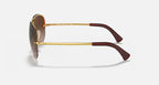 نظارة شمسية للرجال طراز RAY-BAN RB3449 Arista Gold & Brown Gradient Pilot L