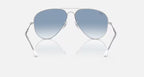 RAY-BAN OLD AVIATOR Silver & Clear & Blue Pilot Sunglasses For Unisex XXL