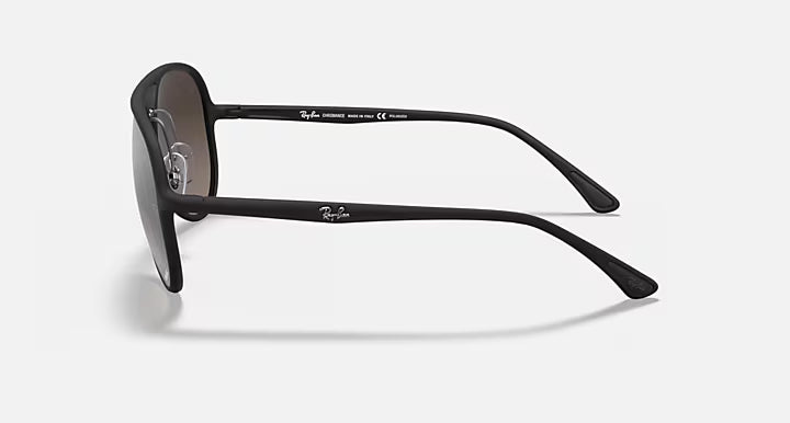 RAY-BAN RB4320CH CHROMANCE Black & Silver Pilot Sunglasses For Unisex L