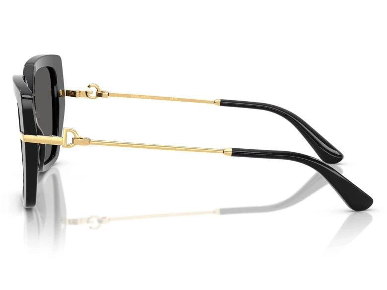 D&G DG4474 Black & Dark Grey Butterfly Sunglasses -Size 53