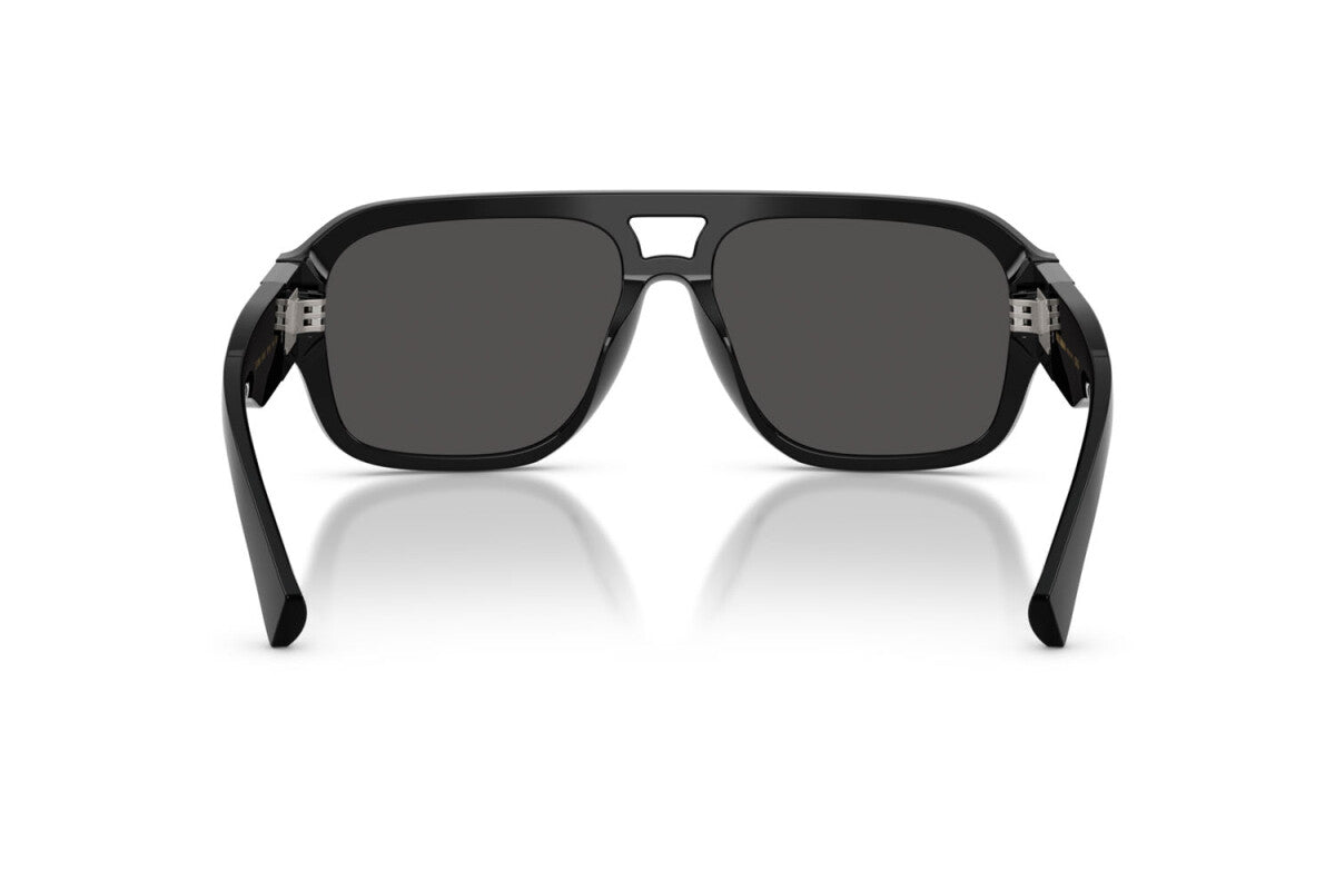 DOLCE & GABBANA DG4506 Black & Dark Grey Pilot Sunglasses For Men XXL