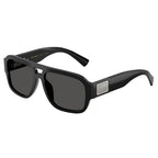DOLCE & GABBANA DG4506 Black & Dark Grey Pilot Sunglasses For Men XXL