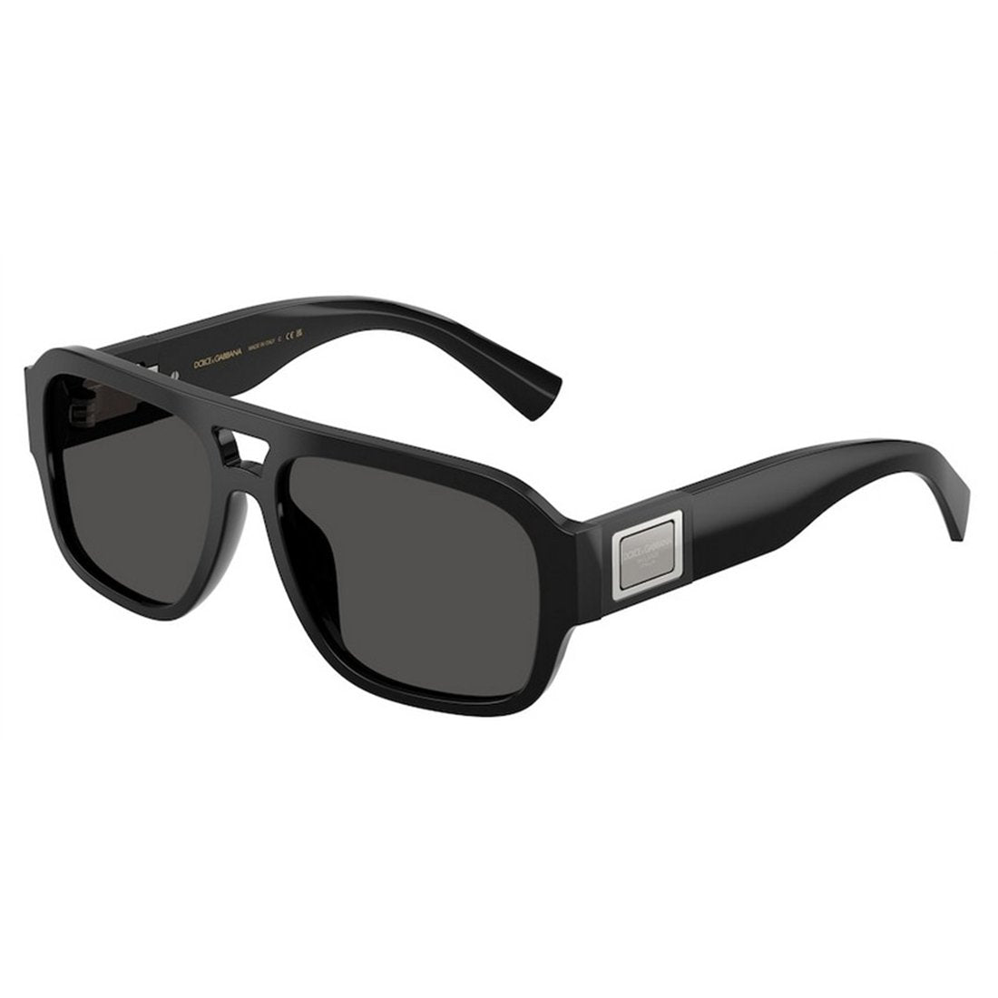 DOLCE & GABBANA DG4506 Black & Dark Grey Pilot Sunglasses For Men XXL