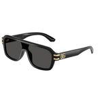DOLCE & GABBANA DG4507 نظارة شمسية للرجال طراز Pilot باللونين الأسود والرمادي الداكن L