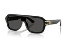 DOLCE & GABBANA DG4507 نظارة شمسية للرجال طراز Pilot باللونين الأسود والرمادي الداكن L