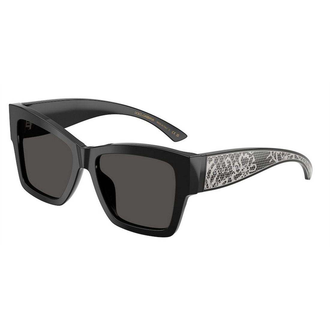 D&G DG4493 Black & Dark Grey Square Sunglasses- Size 55