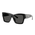 D&G DG4493 نظارة شمسية مربعة سوداء ورمادية داكنة - مقاس 55