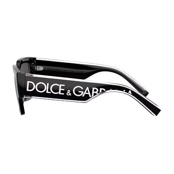 DOLCE & GABBANA DG6184 Black & Dark Grey Square Sunglasses For Men M