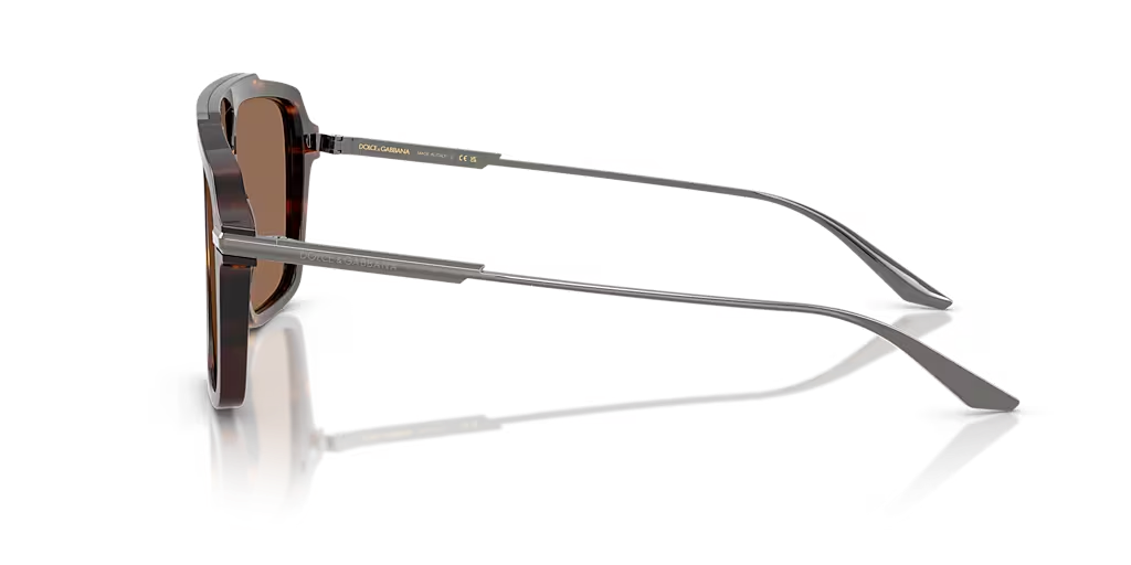 DOLCE & GABBANA DG4477 Havana & Dark Brown Pilot Sunglasses For Men XXL