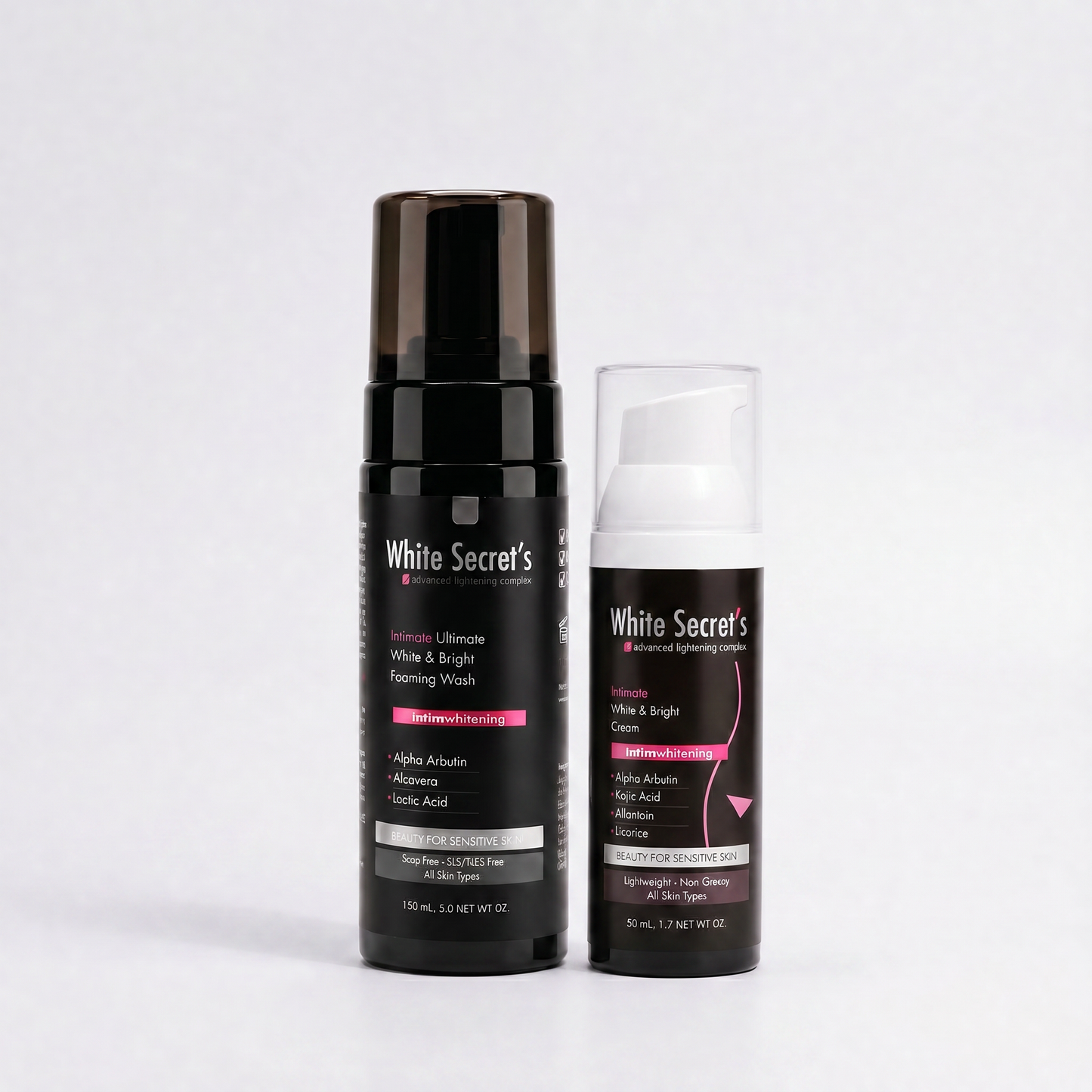 White Secret's Intimate White & Bright Package — Cleansing Foam + Brightening Cream