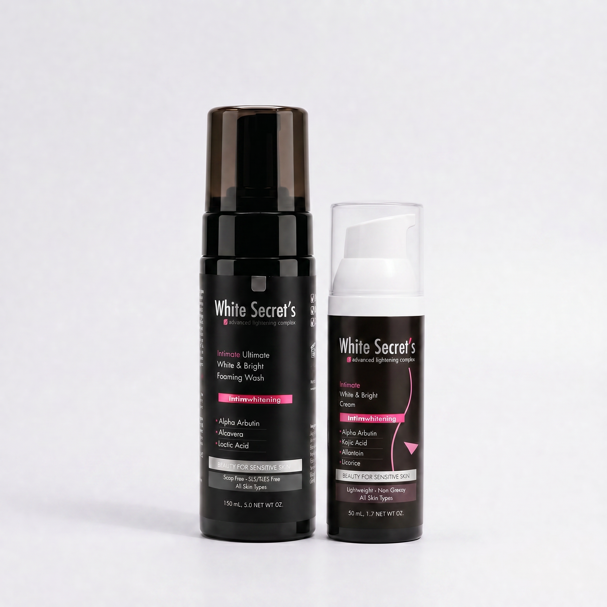 White Secret's Intimate White & Bright Package — Cleansing Foam + Brightening Cream