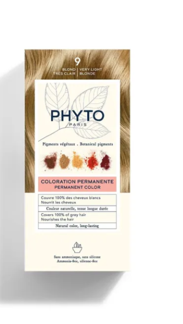 Phyto صبغة شعر دائمة رقم 9 - أشقر فاتح جداً