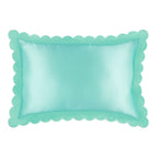 QUEEN PILLOWCASE SCALLLOPED EDGED - TURQUOISE