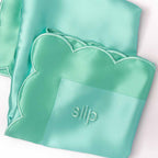 QUEEN PILLOWCASE SCALLLOPED EDGED - TURQUOISE