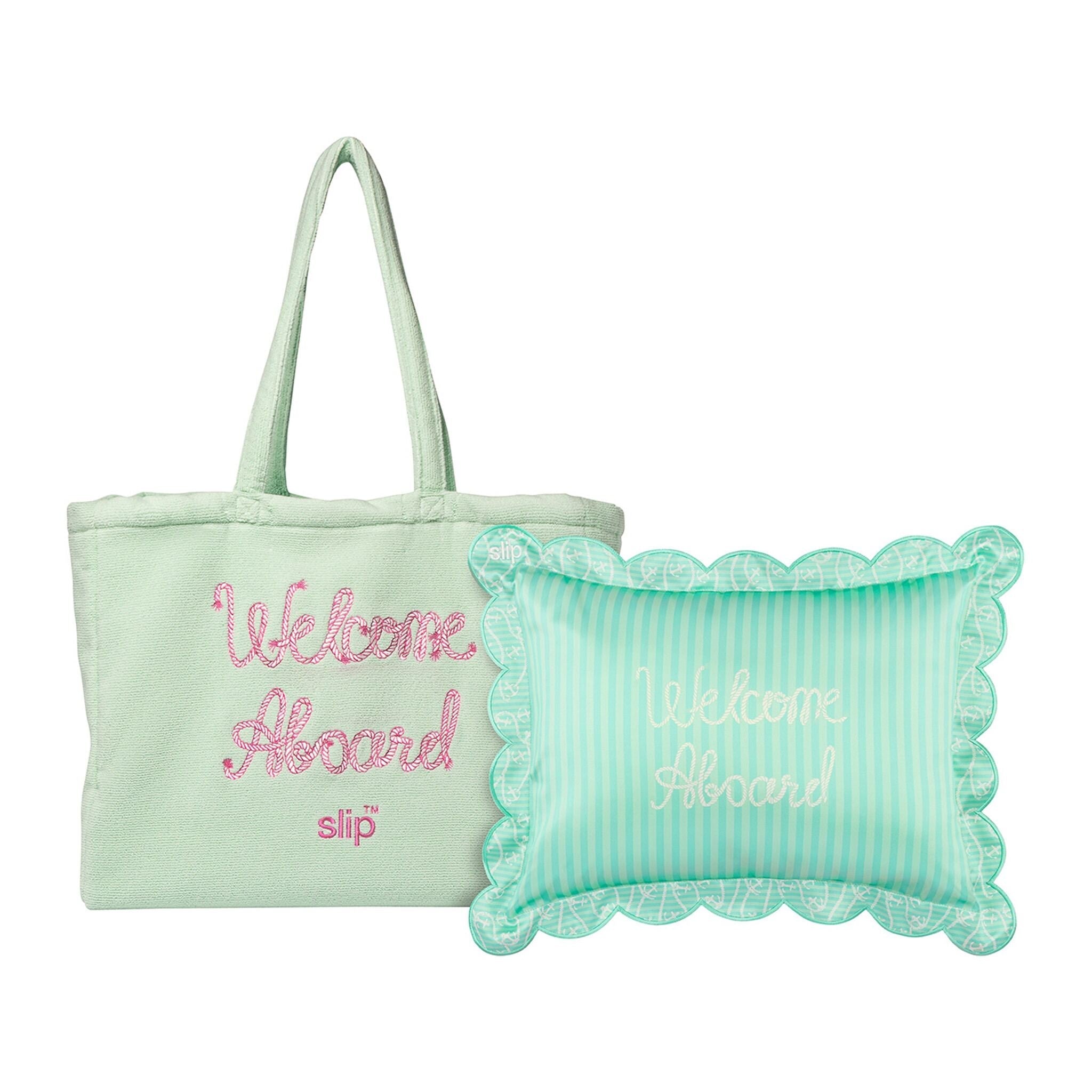 TRAVEL PILLOW WITH BEACH BAG LES VACANCES