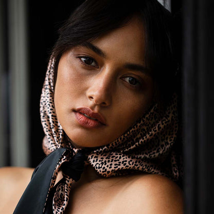 WILD LEOPARD HAIR WRAP